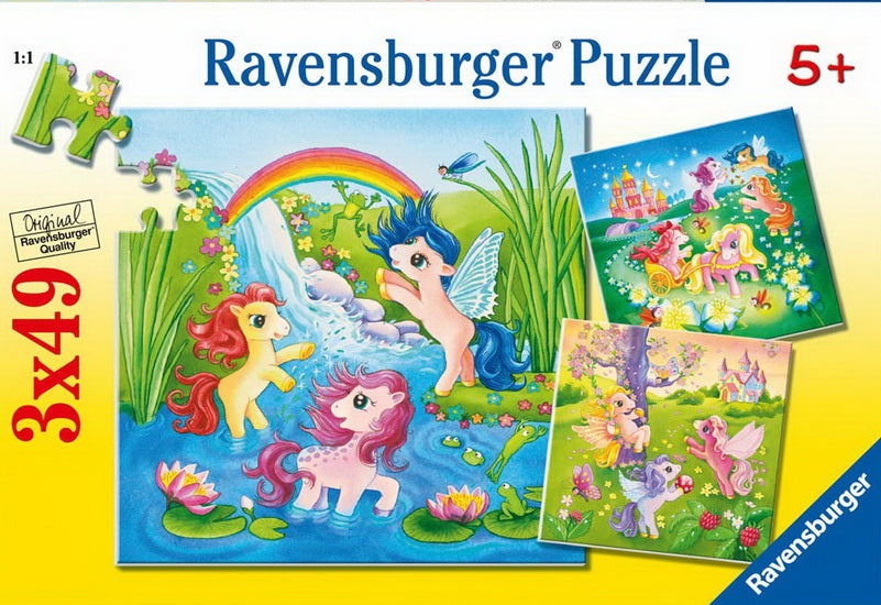GRUBER Poneys aux pays des merveilles Ravensburger 093069 Casse-tête 3 x49 morceaux