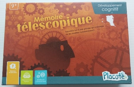 Mémoire télescopique Développement cognitif PLACOTE Jeux 9 ans et plus