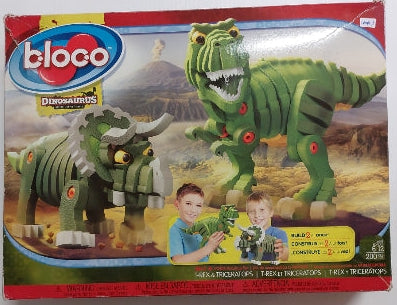 T-Rex et Triceratops BLOCO BC-35002 Casse-tête 200 morceaux