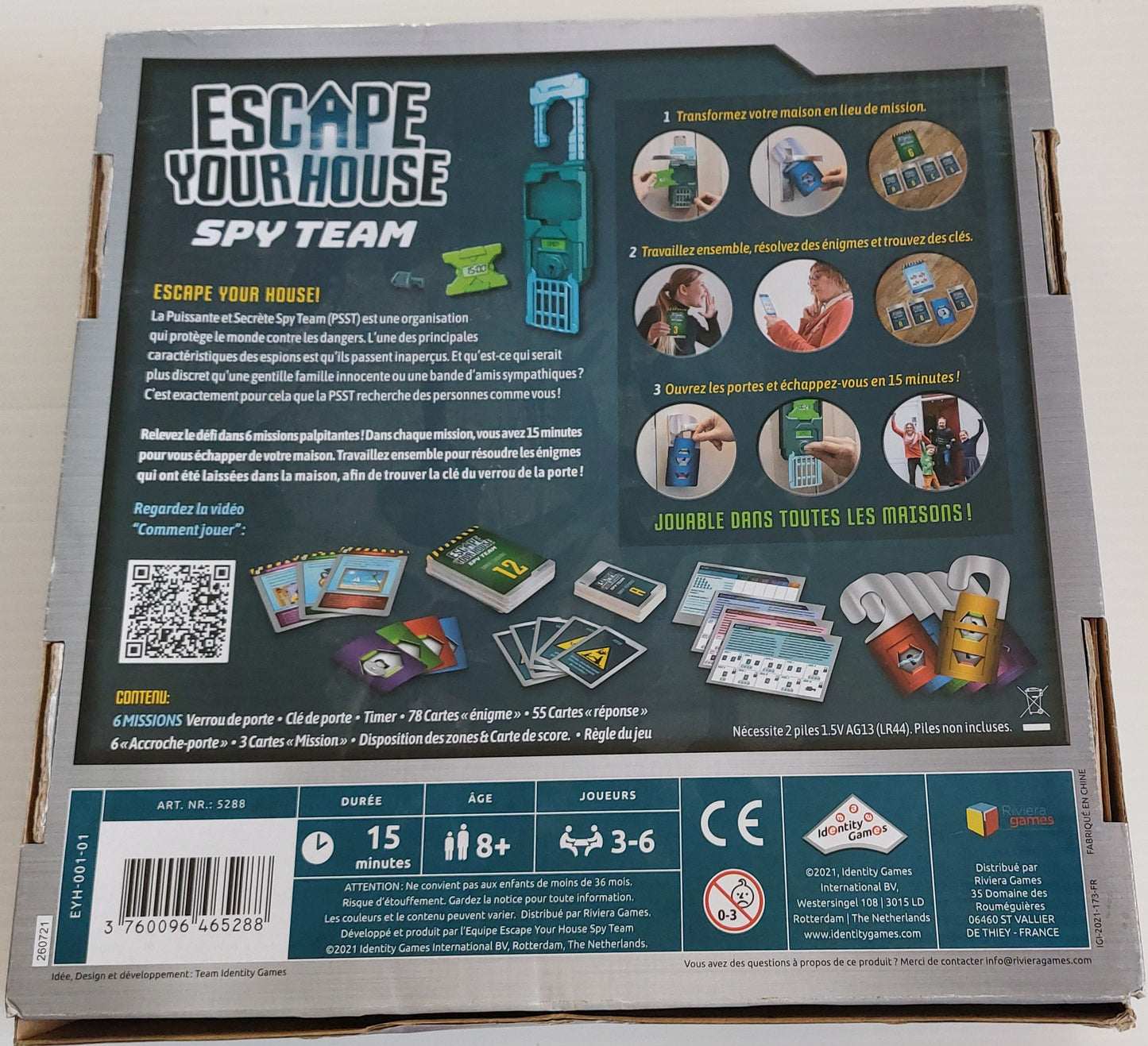 Escape your house, escape room le jeu RIVIERA GAMES 260721 Jeux 8 ans +
