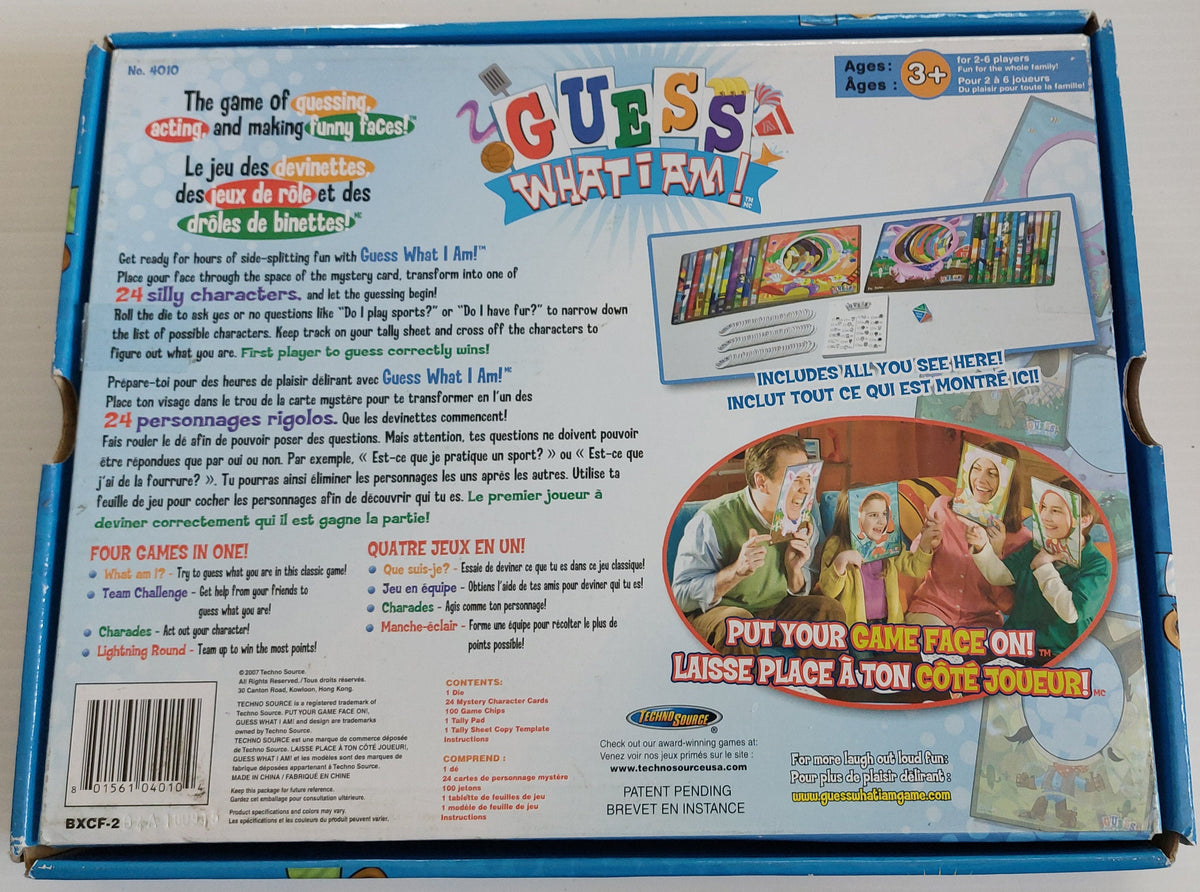 Guess What I Am ! TECHNO SOURCE 4010 Jeux 3 ans +