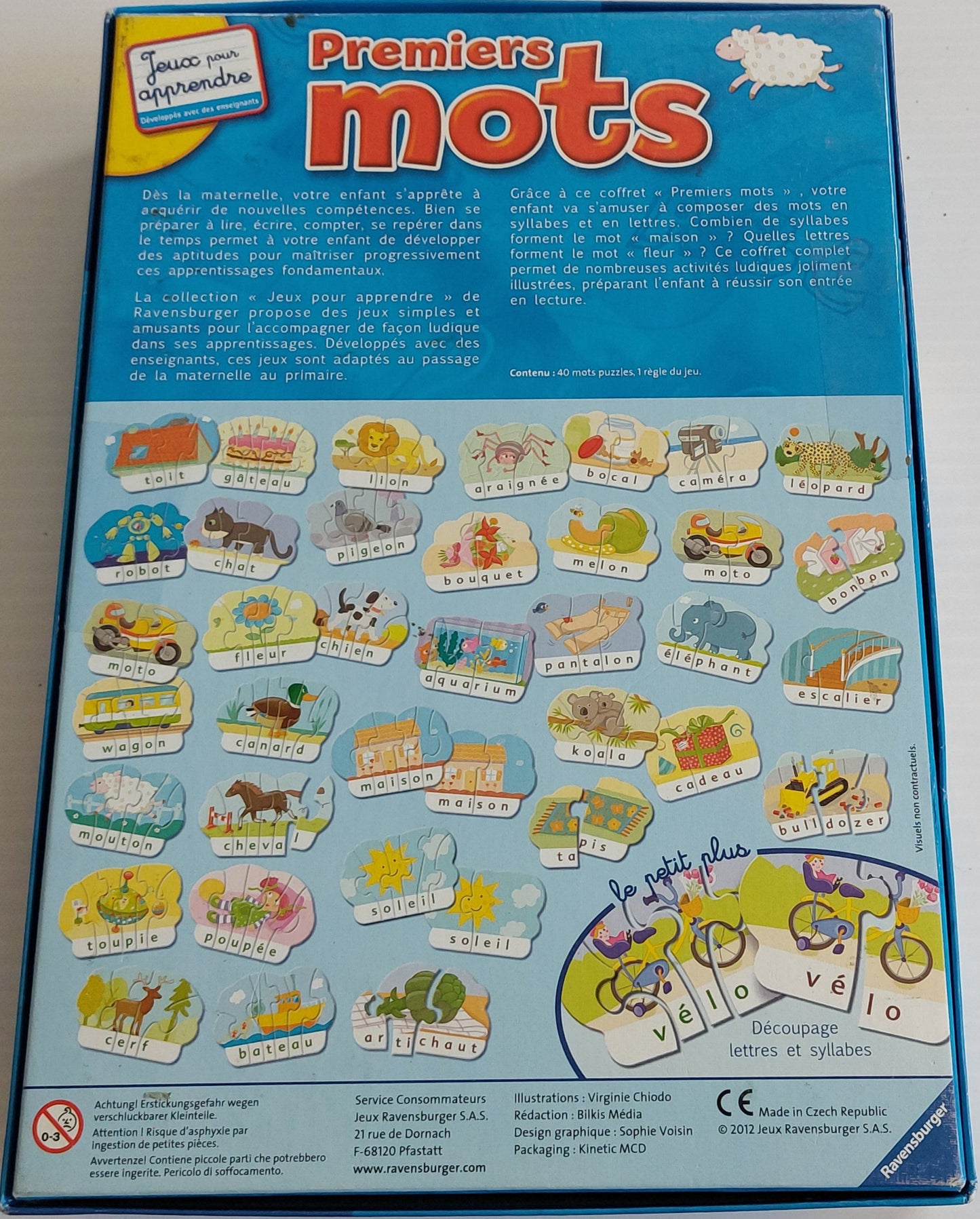 Jeux pour apprendre, Premiers mots RAVENSBURGER 244676 Jeu 4 ans et +