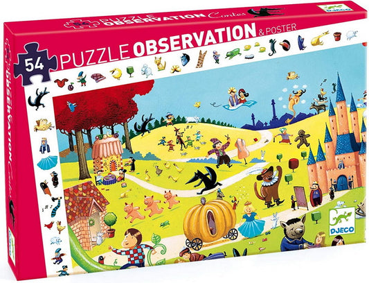 Contes Puzzle observation Djeco DJ07561 Casse-tête 54 morceaux