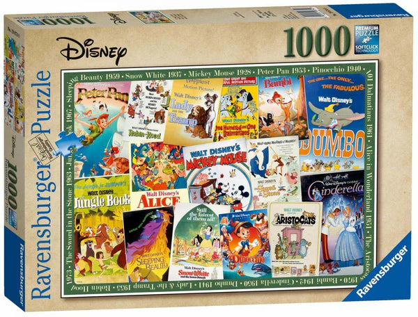 Posters Vintage Disney Ravensburger 198740 Casse-tête 1000 morceaux