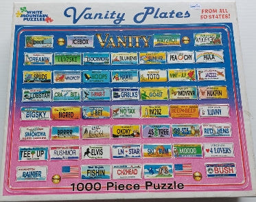Vanity Plates WHITE MOUNTAIN Casse-tête 1000 morceaux