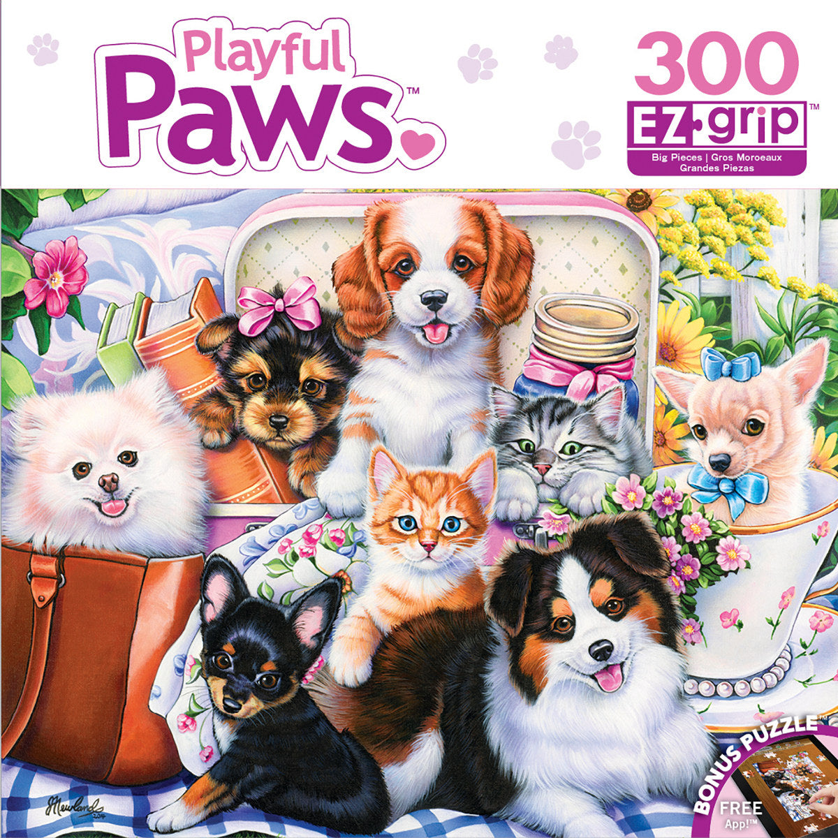 NEWLAND, Jenny: Taille et plaisir, Playful Paws Master Pieces 31651 Casse-tête 300 morceaux