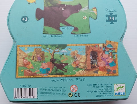 Les trois petits cochons DJECO casse-tête 24 morceaux