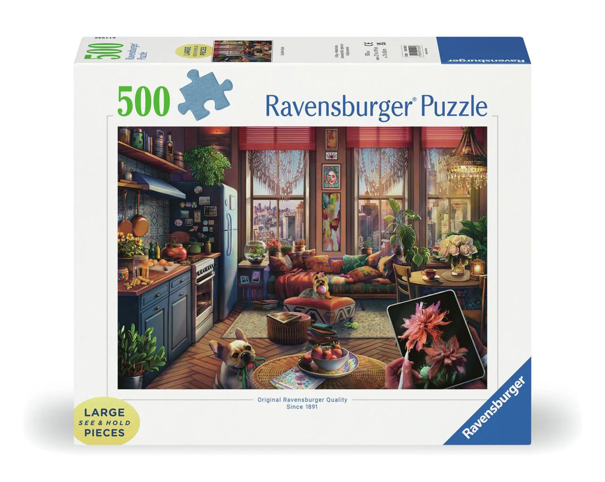 Cozy Boho Studio Casse-tête 120010258 Ravensburger 500 morceaux