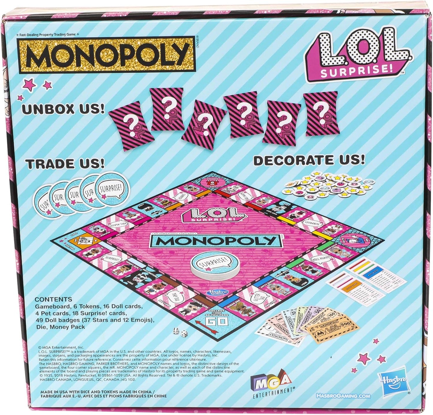 Monopoly L.O.L. Surprise! Hasbro Jeux 8 ans et plus