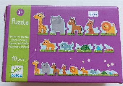 Cache-cache Puzzle Petits et grands DJECO DJ08167 Casse-tête 10 morceaux.