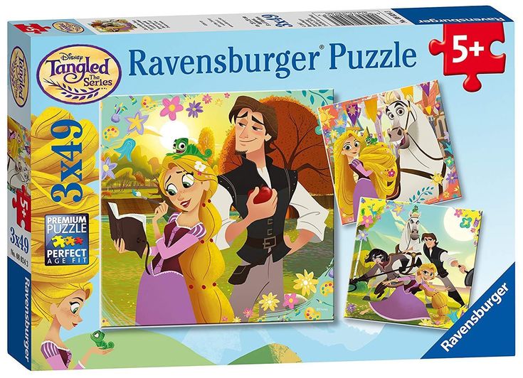 Tangled, La grande chevelure Ravensburger 080243 Casse-tête 3 x 49 morceaux