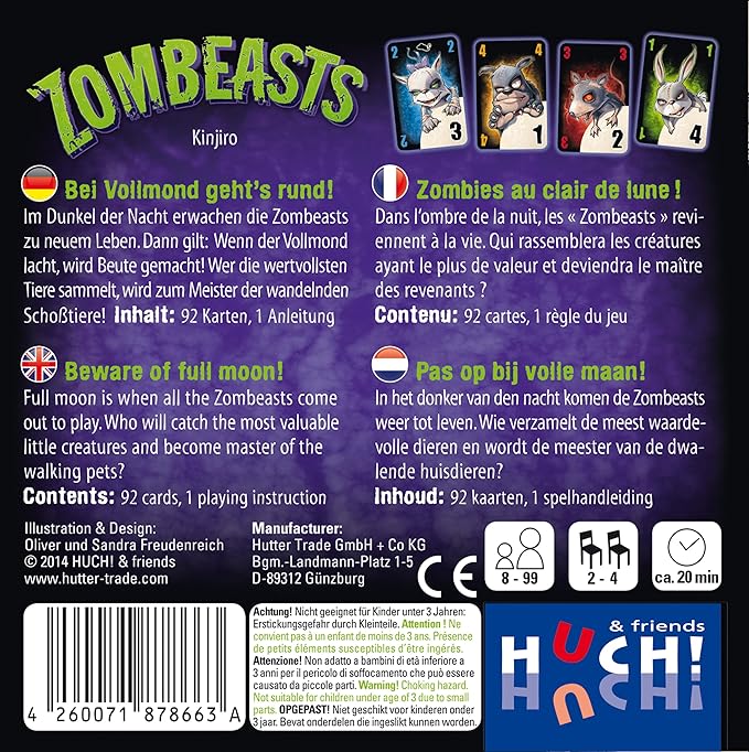 Zombeasts Huch! Jeu 8 ans et plus