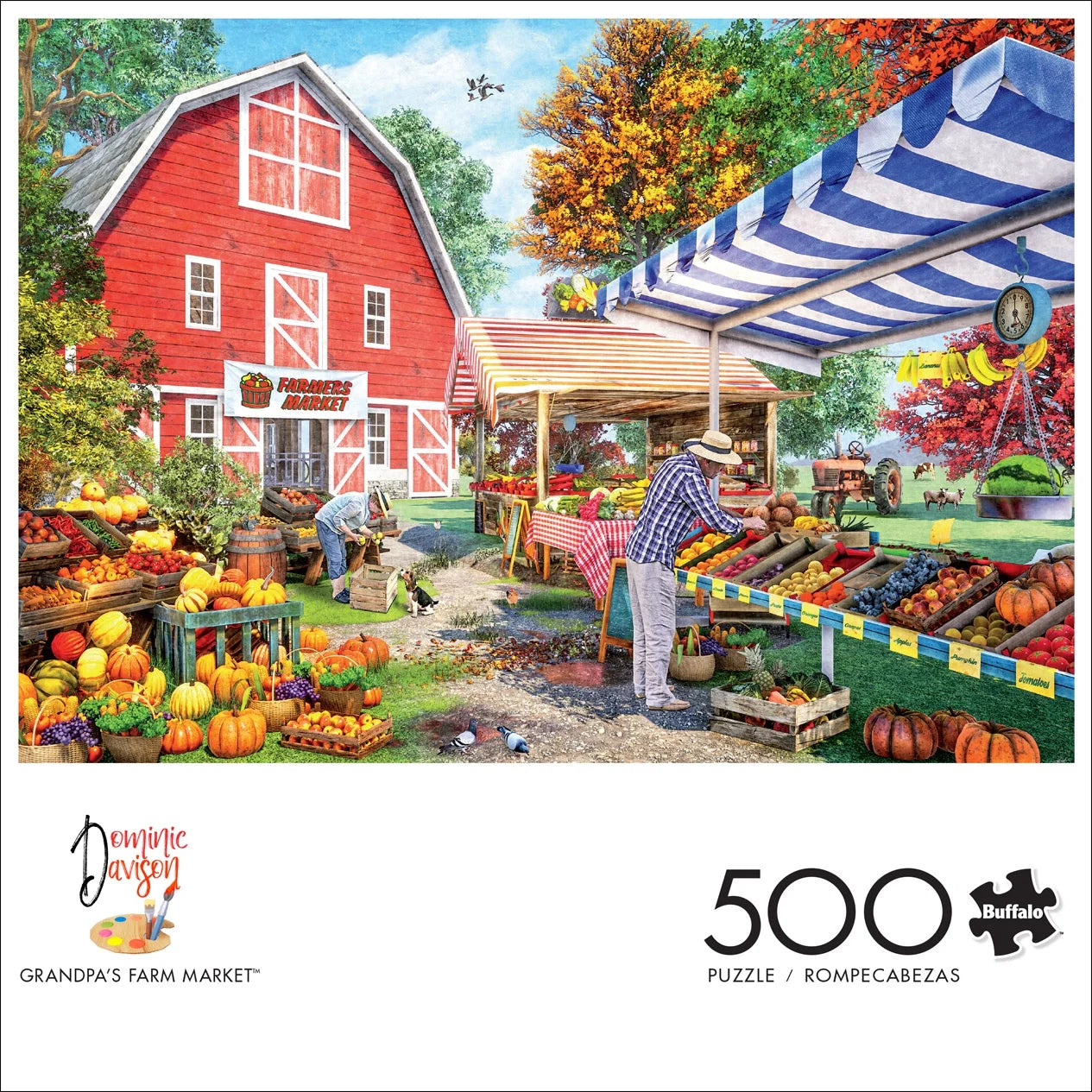 DAVISON, Dominic: Grandpa's Farm Market Buffalo Casse-tête 500 morceaux