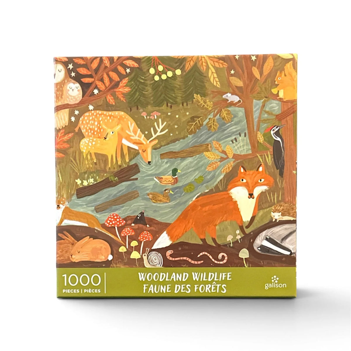 Faune des forêts Woodland Wildlife GALISON 9780735390737 Casse-tête 1000 morceaux