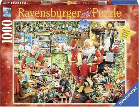 Derniers préparatifs du Père Noël Casse-tête 195626 Ravensburger 1000 morceaux