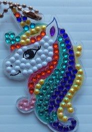 01 licorne porte-clé, unicorn keychain, breloque