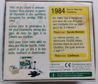 Géné-rationX Jeu DANIEL JASMIN 18 ans et +