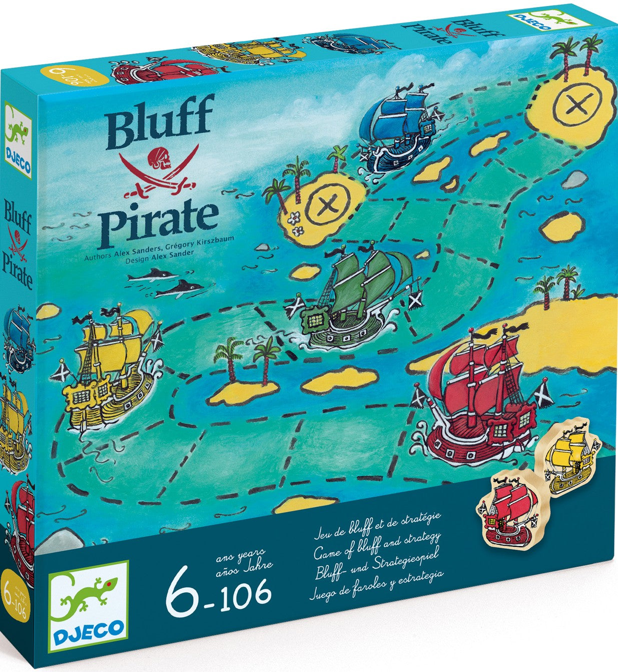 Bluff Pirate Jeu de bluff et de stratégie DJECO Jeu 6 ans et plus