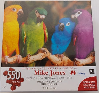 JONES, Mike : Perroquets arc-en-ciel Casse-tête KI Puzzle 550 Morceaux