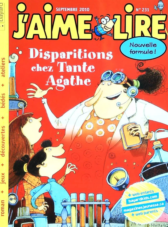 No 231 Septembre 2010 J'aime lire: Disparitions chez Tante Agathe