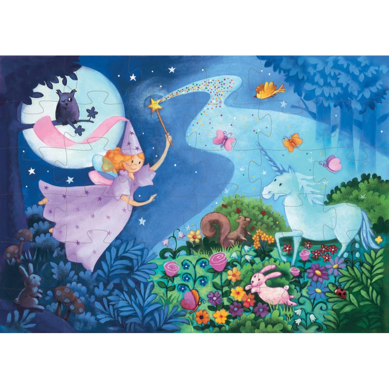 La fée et la licorne DJECO Casse-tête 36 morceaux