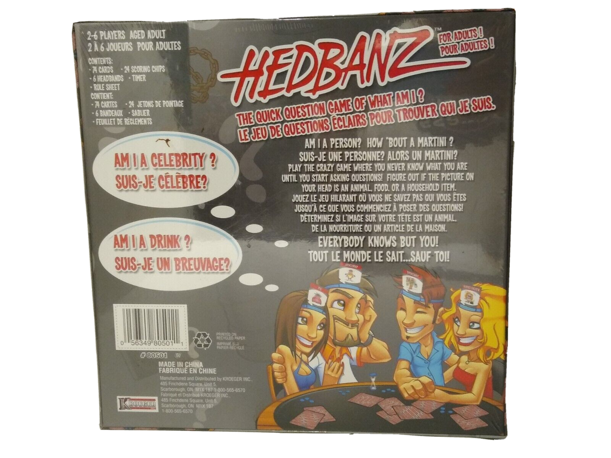 HedBanz pour adultes KROEGER Jeu 18 ans et +