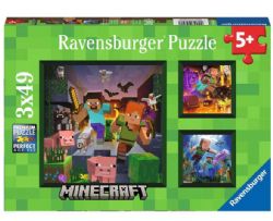 Minecraft RAVENSBURBER 056217 Casse-tête 3x49 morceaux