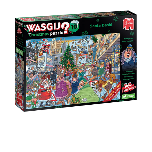 Christmas 19 Wasgij La course du père Noël Casse-tête Jumbo 2x1000 morceaux