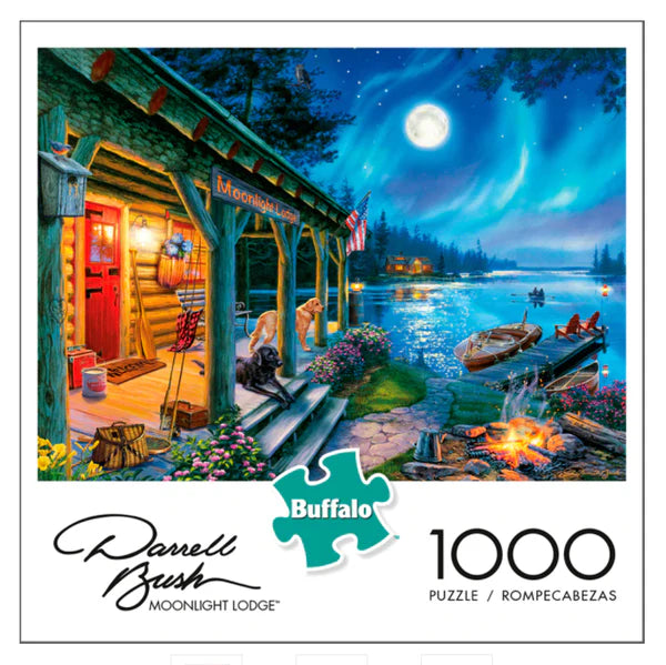 BUSH, Darrell : Moonlight Lodge BUFFALO Casse-tête 1000 morceaux