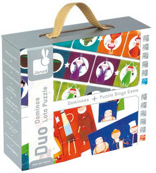 Duo Dominos & Loto Puzzles JANOD 02916 Jeux 4 ans et plus