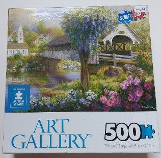 Pont couvert pittoresque Sure-Lox Art Gallery Casse-tête 500 morceaux