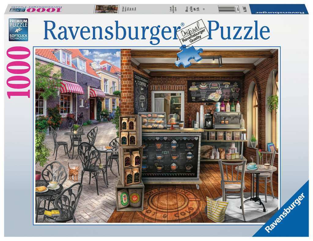 Charmant café de rue Ravensburger 168057 Casse-tête 1000 morceaux