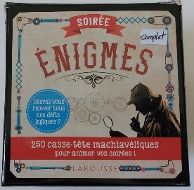 Soirée énigmes: 250 casse-têtes machiavéliques pour animer vos soirées ! LAROUSSE Jeux 7 ans et plus