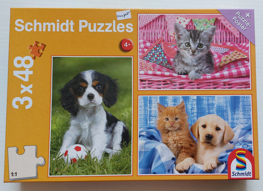 Mes chiots préférés SCHMIDT 56361 Casse-tête 3 x 48 morceaux