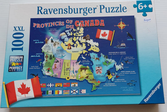 Carte du Canada Ravensburger 105694 Casse-tête 100 morceaux