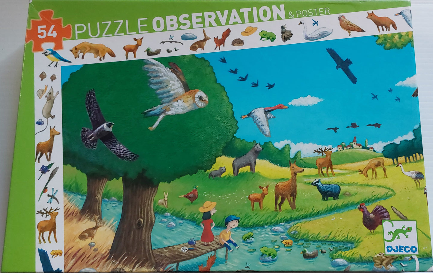 Balade en forêt Puzzle observation Djeco DJ07563 Casse-tête 54 morceaux