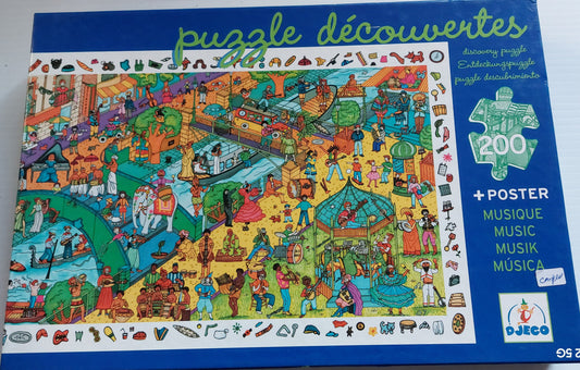 Musique Puzzle découvertes DJECO DJ07452 Casse-tête 200 morceaux