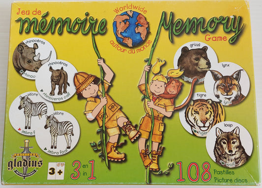 Jeu de mémoire, autour du monde GLADIUS GLA3480 Jeux 3 ans et plus