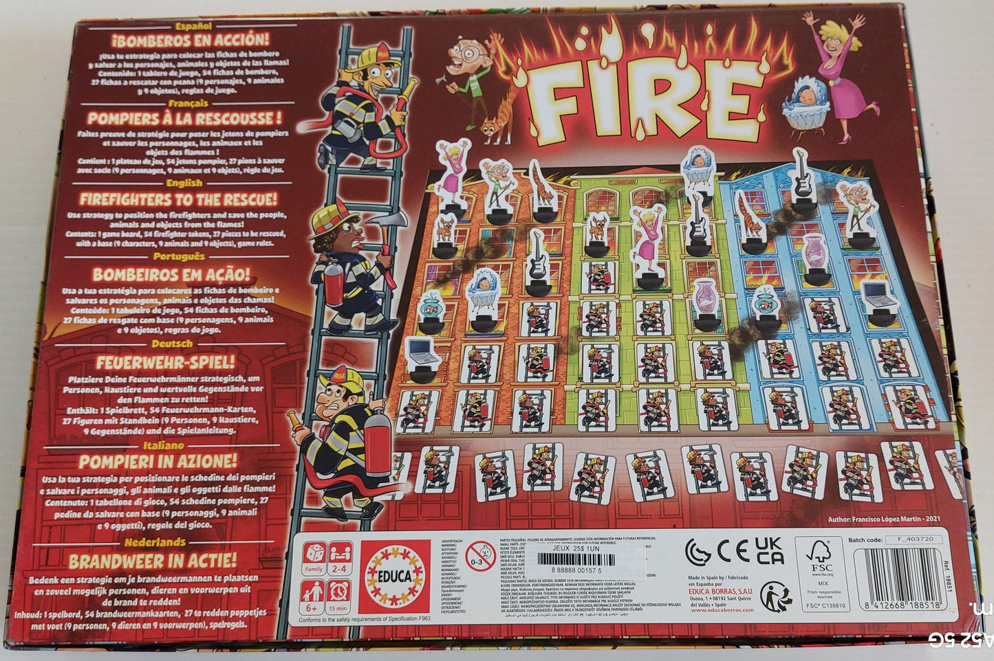 Fire / Pompiers à la rescousse! EDUCA 18851 Jeux 6 ans +