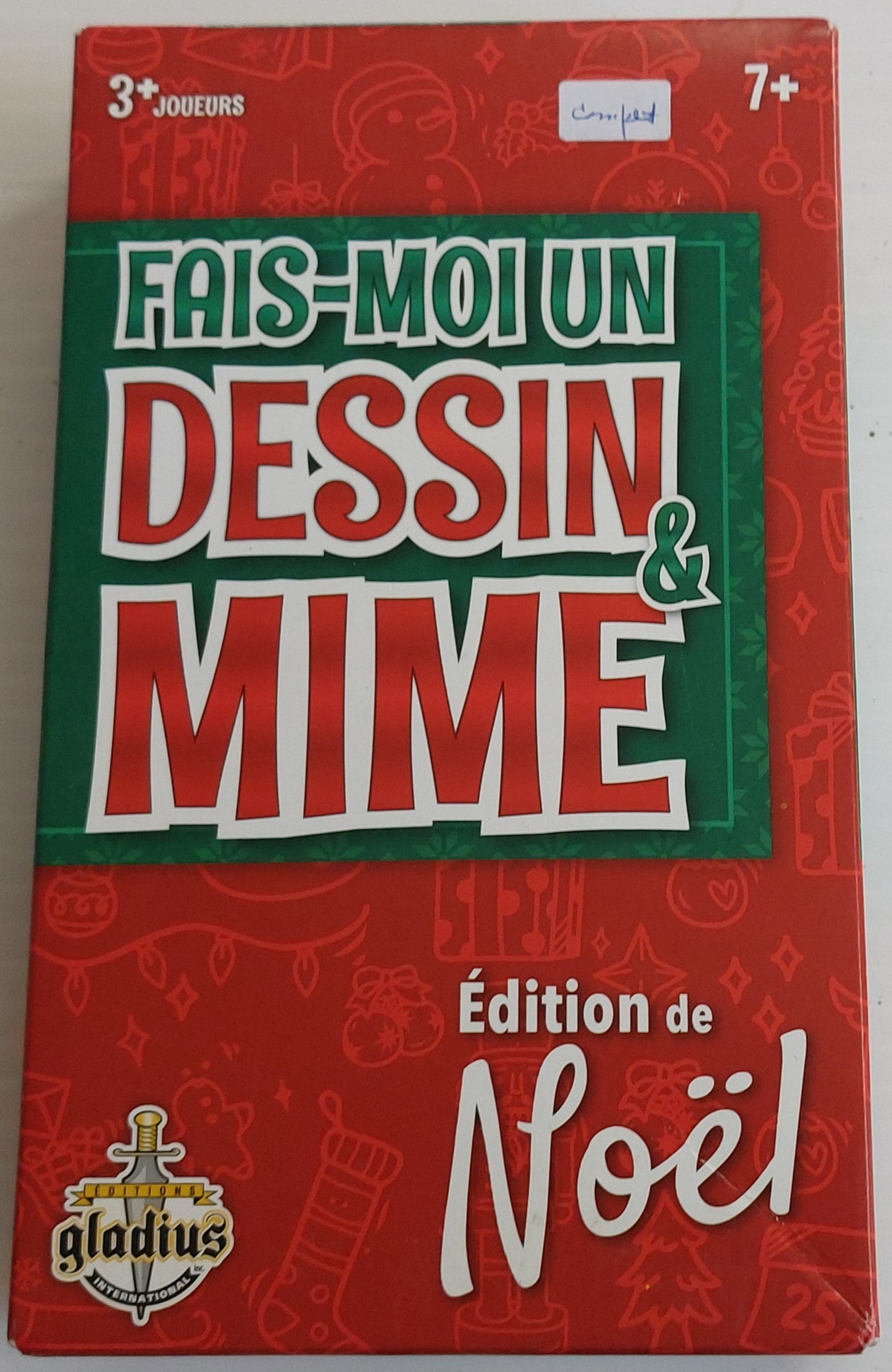 Fais-moi un dessin et mime, Édition de Noël GLADIUS GLA1931 Jeux 7 ans et +