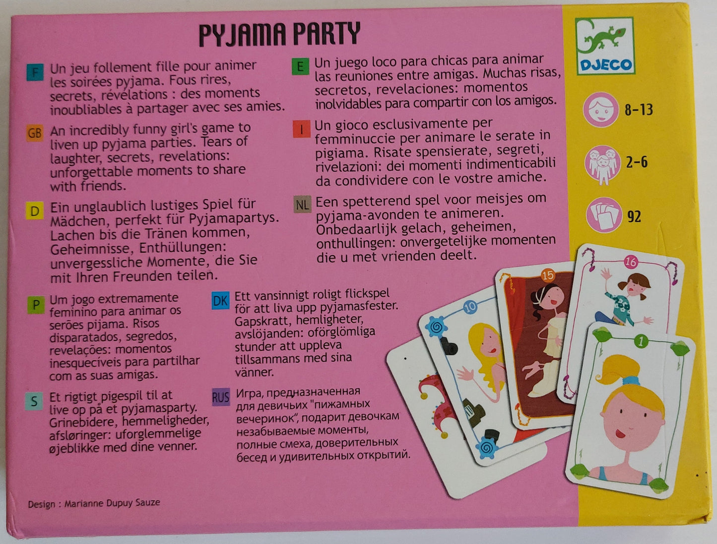 Pyjama party, jeu pour animer les soirées pyjama DJECO DJ05191 Jeux 8 ans et plus