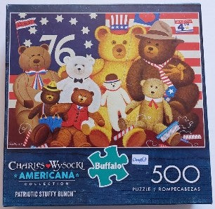 WYSOCKI, C: Patriotic Stuffy Bunch Americana Coll. Buffalo 03710 Casse-tête 500 morceaux
