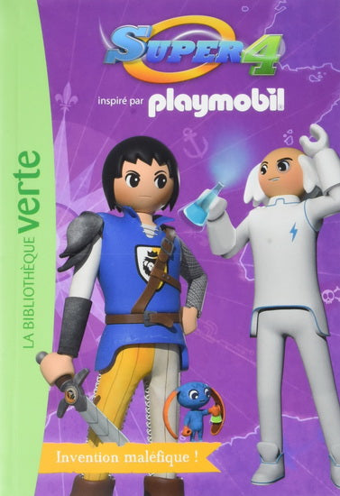 Playmobil T11 Super 4:  Invention maléfique ! BIBLIO VERTE 9782017004455