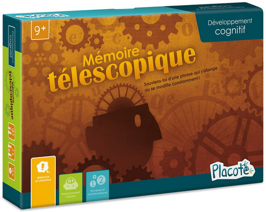 Mémoire télescopique Développement cognitif PLACOTE Jeux 9 ans et plus