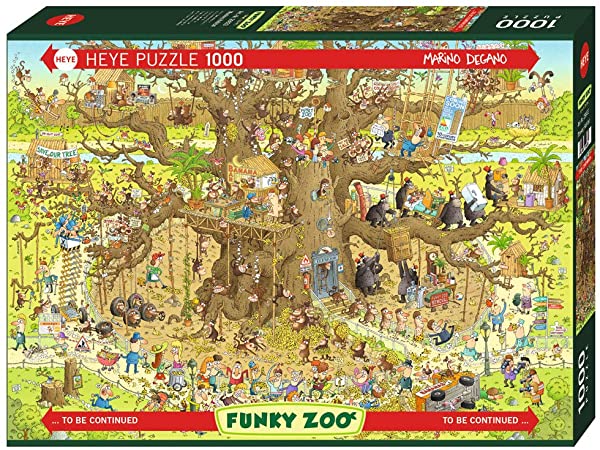 DEGANO, Marino Monkey Habitat Funky Zoo HEYE 29833 Casse-tête 1000 morceaux