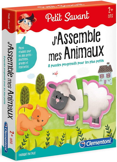 J'assemble mes petits animaux Petit Savant Clementoni 52475 Jeu 2 ans et plus