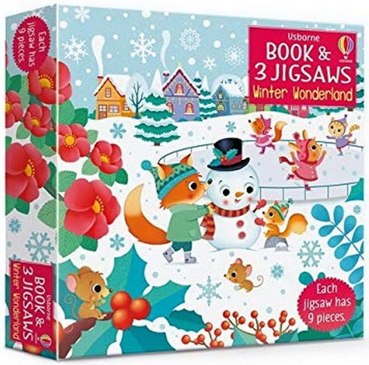 Winter Wonderland Book and 3 Jigsaws USBORNE Casse-tête 3 x 9 morceaux 9781474988841