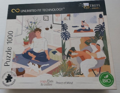 Yoga, Cats & coffee : Peace of Mind Trefl 10695 Casse-tête 1000 morceaux