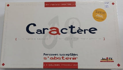 Caractère, personnes susceptibles s'abstenir Jeux FK