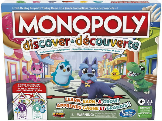 Monopoly découverte discover HASBRO PARKER BROTHER 4 ans et plus